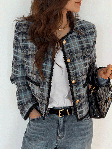 우크벨 트위드자켓